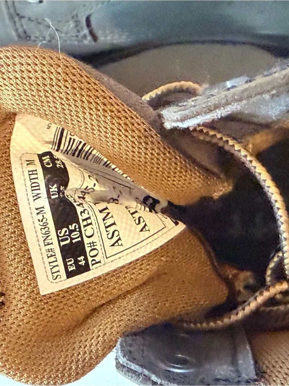 Carhartt Brown Composite Toe Work Boots with Tan Laces